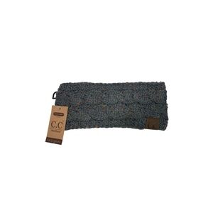 C.C Dark Melange Grey Knit Confetti  Head Wrap